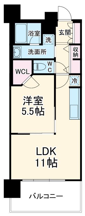 S-RESIDENCE本郷Ⅱ(1LDK/7階)の間取り写真