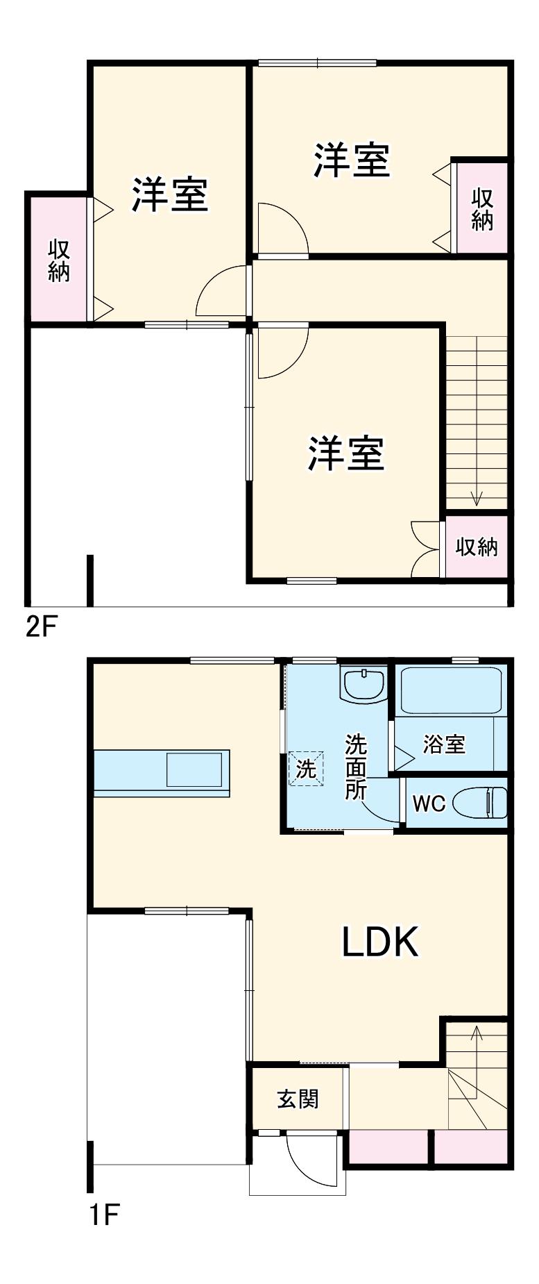 ラ・クレール富塚 A(3LDK)の間取り写真