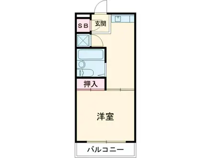 ハイム祥寺(1DK/2階)の間取り写真