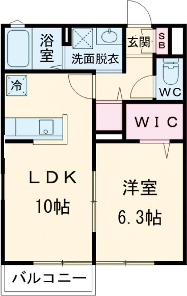 エル・カステール篠 A(1LDK/2階)の間取り写真