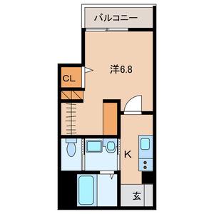 稲毛東3丁目計画(1K/1階)の間取り写真