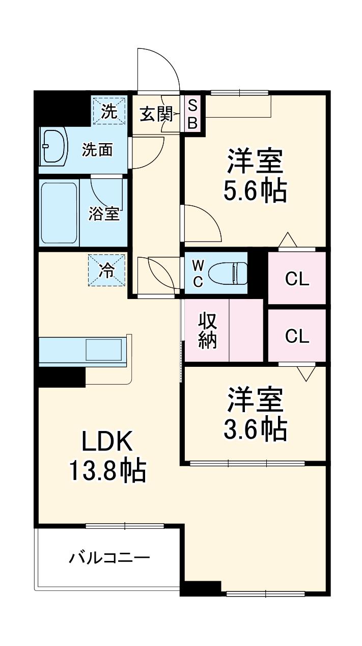 SOLATIO(1SLDK/3階)の間取り写真