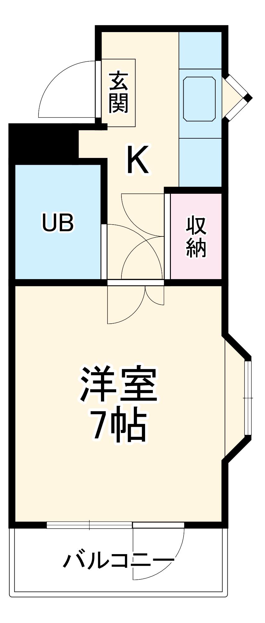 住和高倉マンション(1K/1階)の間取り写真