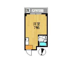 エクセルハイツ(ワンルーム/2階)の間取り写真