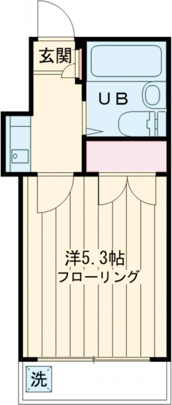 DRホームズ千歳船橋(1K/2階)の間取り写真