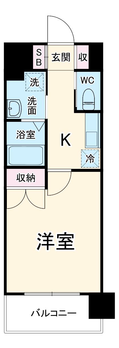 LUMINOUS蛍池(1K/4階)の間取り写真