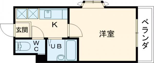 シティハウスお花茶屋(1K/3階)の間取り写真