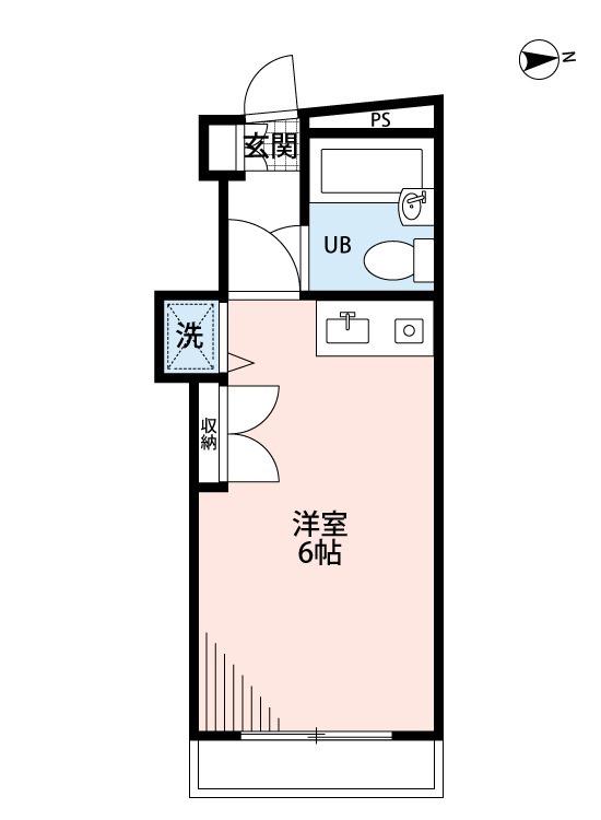 メゾンドキリイ(ワンルーム/4階)の間取り写真