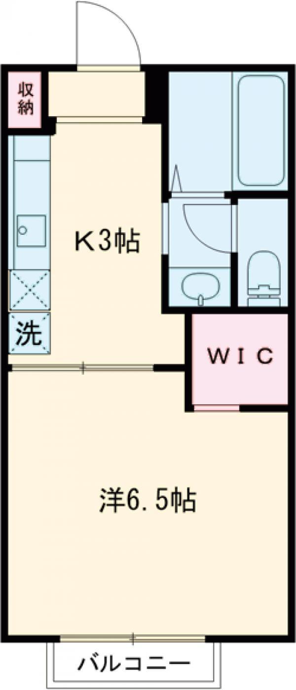 グリーンリーブスタチバナA(1K/2階)の間取り写真