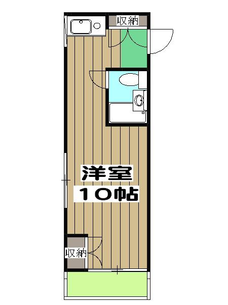 ドミール桂(1K/3階)の間取り写真