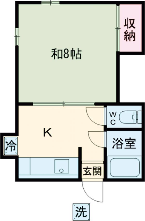 中丸コーポ(1K/2階)の間取り写真