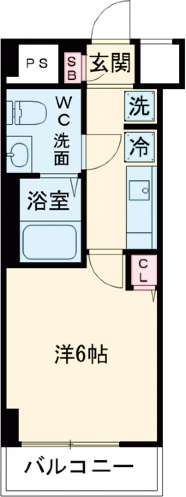 GENOVIAお花茶屋ⅡSKYGARDEN(1K/1階)の間取り写真