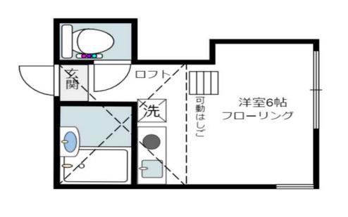ミーティア横浜西(ワンルーム/1階)の間取り写真