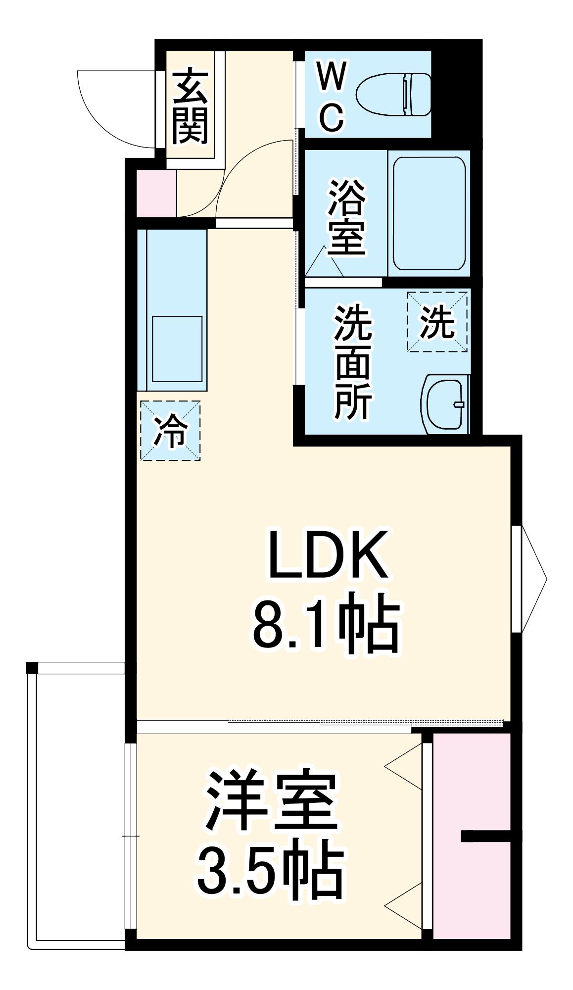 ROBOT HOME 西大宮Ⅴ(1LDK/2階)の間取り写真