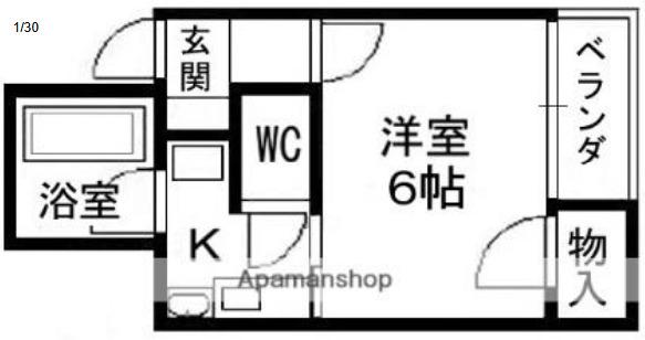 桂STENROKU(ワンルーム/10階)の間取り写真
