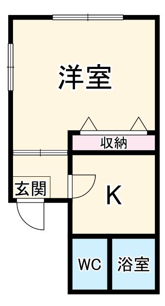 京成電鉄本線 八千代台駅 徒歩50分 2階建 築50年(1K)の間取り写真
