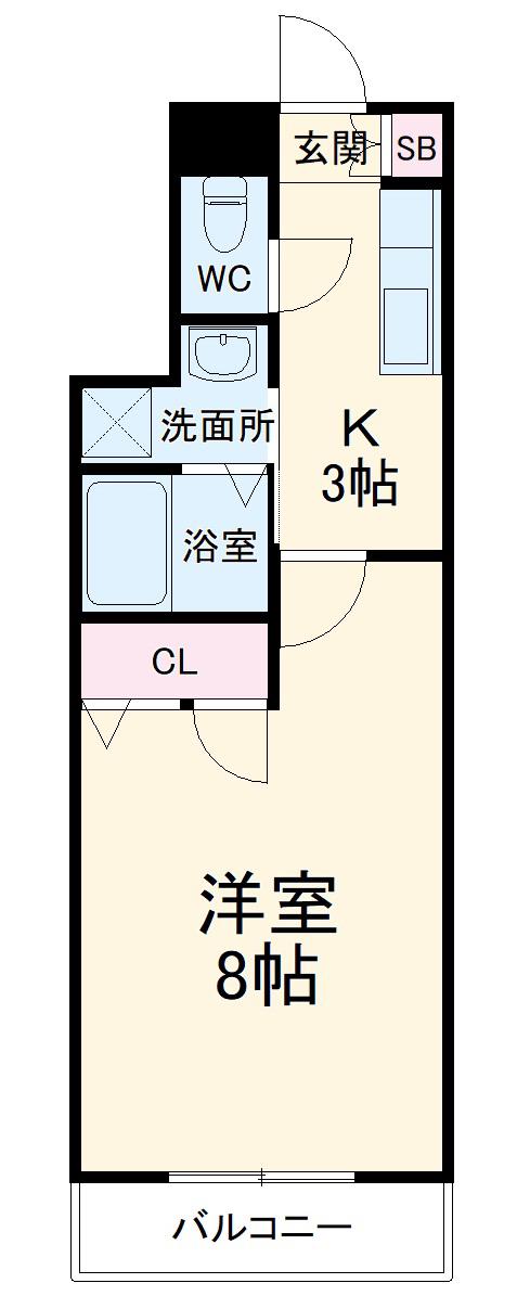 NK氷川マンション(1K/4階)の間取り写真