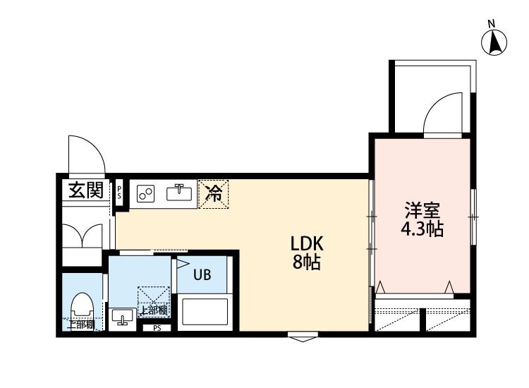 スマートメゾン八広(1LDK/1階)の間取り写真