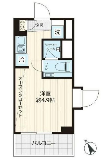 ステラコート横浜白楽(ワンルーム/6階)の間取り写真