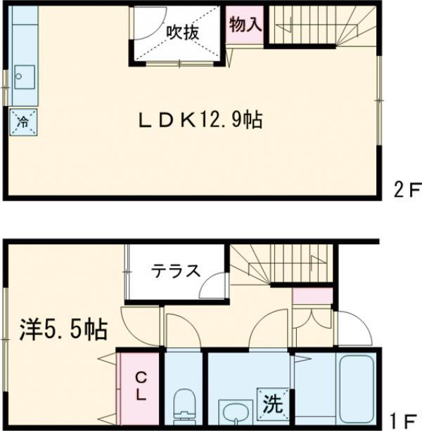 MAISONNETTEPARK篠崎駅A棟(1LDK/1階)の間取り写真