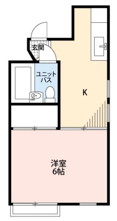 舟寄ハイツ(1K/2階)の間取り写真