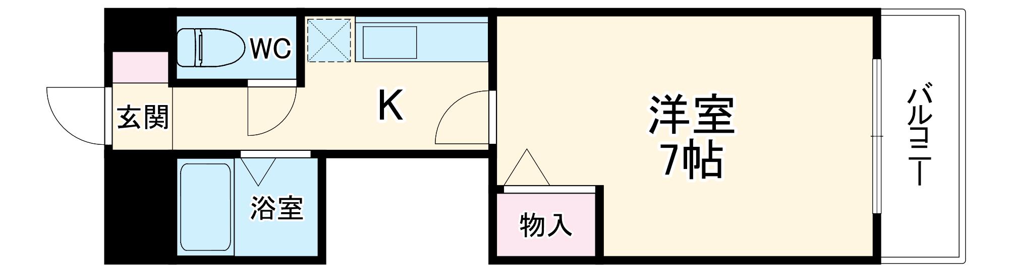 サンハイム蛍池第2(1K/2階)の間取り写真