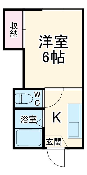 オリエント(1K/2階)の間取り写真