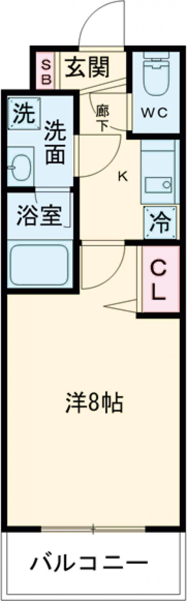 GRAN PASEO高井戸(1K/5階)の間取り写真