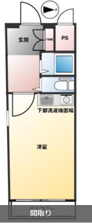 日興パレス阿佐ヶ谷PART2(ワンルーム/1階)の間取り写真