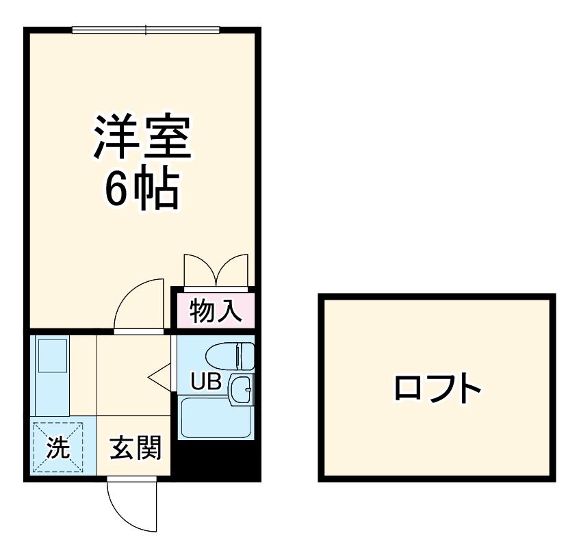 シティパレス鴻巣9(1K/2階)の間取り写真