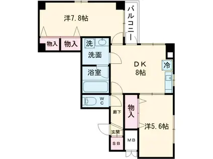 ファーストパレス(2DK/2階)の間取り写真