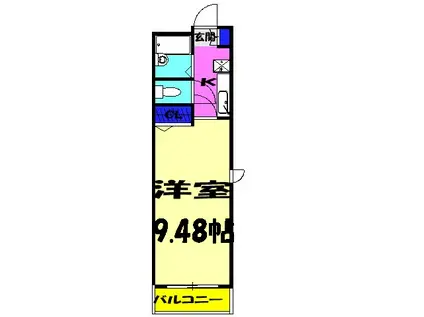 ハイドランジェ(1K/3階)の間取り写真