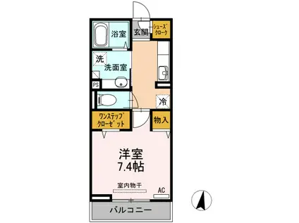 ベビーズ ブレス(1K/3階)の間取り写真