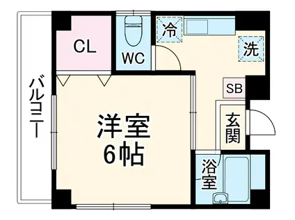 ディアコート平間A(1K/5階)の間取り写真