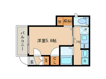 LOUTUS HARUECHO(1K/1階)の間取り写真