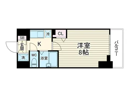 グランド・ガーラ横濱万世町(1K/11階)の間取り写真