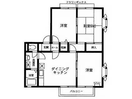 N・ソレアード(3DK/1階)の間取り写真