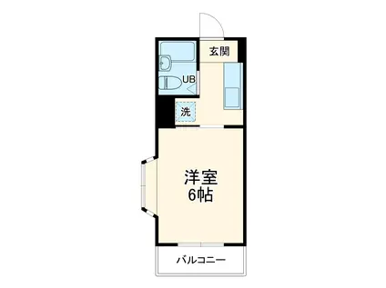 クリエイト湘南(1K/4階)の間取り写真