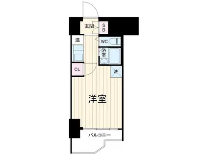 朝日多摩川プラザ(ワンルーム/3階)の間取り写真