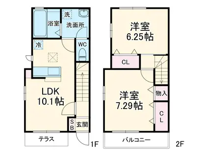 Mario K(2LDK)の間取り写真