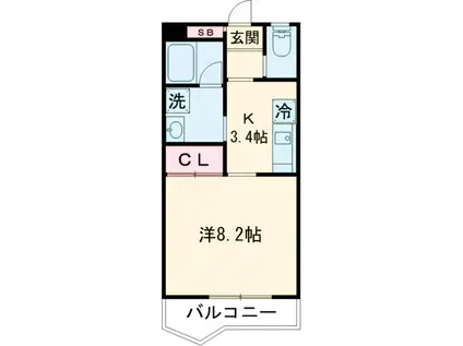 メゾン ボナール(1K/3階)の間取り写真