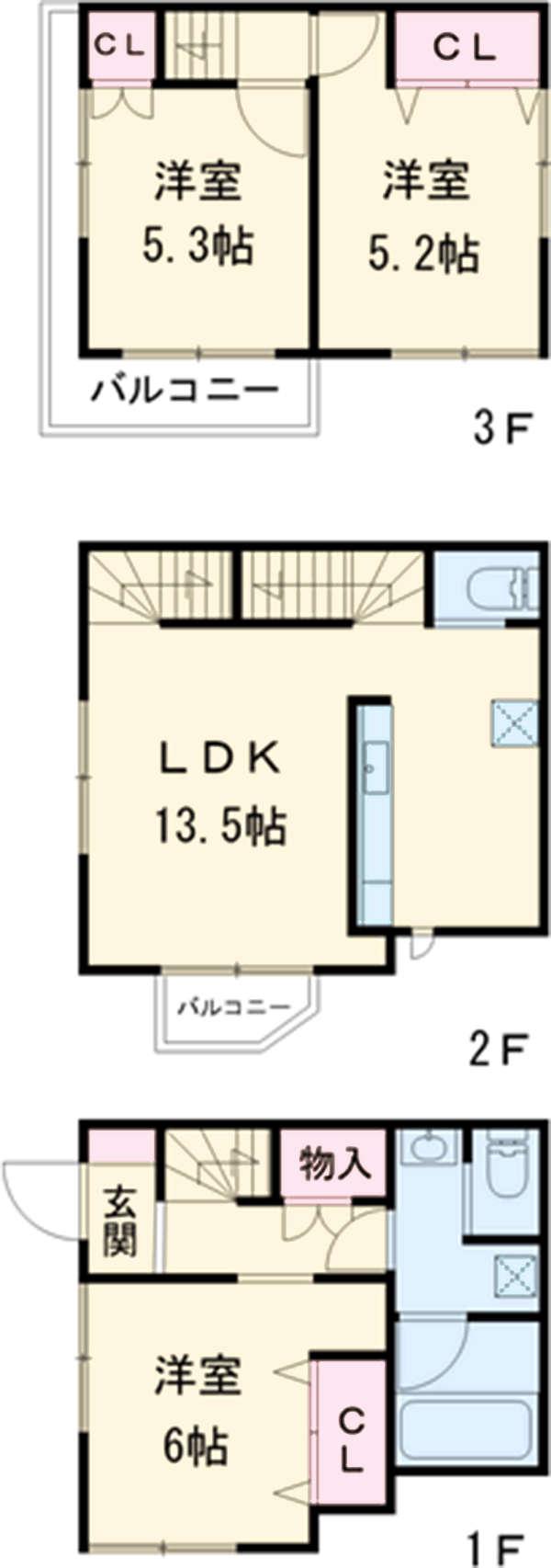 ウエルストン南荻窪(3LDK)の間取り写真