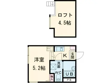 AKUSTOT(1K/2階)の間取り写真