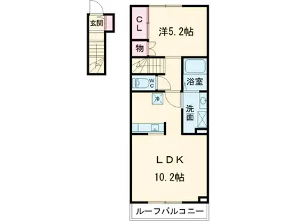 プラントグラスⅡ(1LDK/2階)の間取り写真