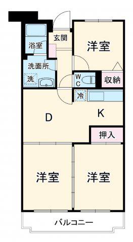 セピアコート東戸塚(3LDK/1階)の間取り写真