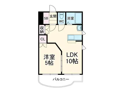 アーバンス本大久保(1LDK/2階)の間取り写真