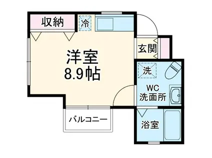 ラフェット蒔田(ワンルーム/1階)の間取り写真