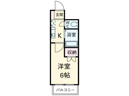 三恵ビル(1K/3階)の間取り写真