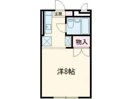 メゾンプラザ A棟(ワンルーム/2階)の間取り写真