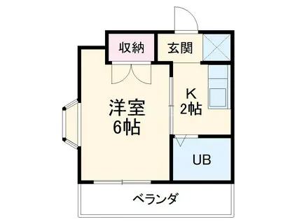 クレストホームズ南行徳Ⅱ(1K/1階)の間取り写真